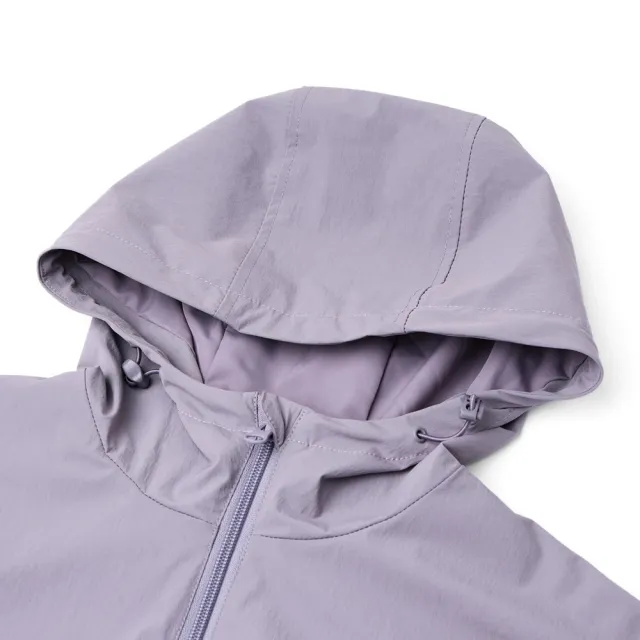 【GIORDANO 佐丹奴】女裝輕量防潑水連帽風衣外套 Essential Future系列(33 灰脊紫)