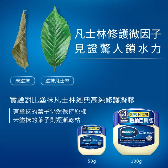 【Vaseline 凡士林】官方直營 經典高純修護凝膠50g