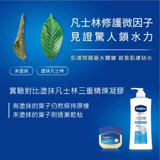 【Vaseline 凡士林】官方直營 經典系列潤膚露320ml-4入(專業修護/深層修護/蘆薈舒緩)