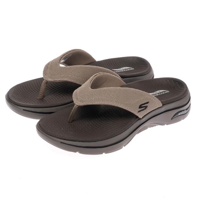 【SKECHERS】男鞋 健走系列涼拖鞋 拖鞋 GO WALK ARCH FIT 2.0 SANDAL(229307BRN)