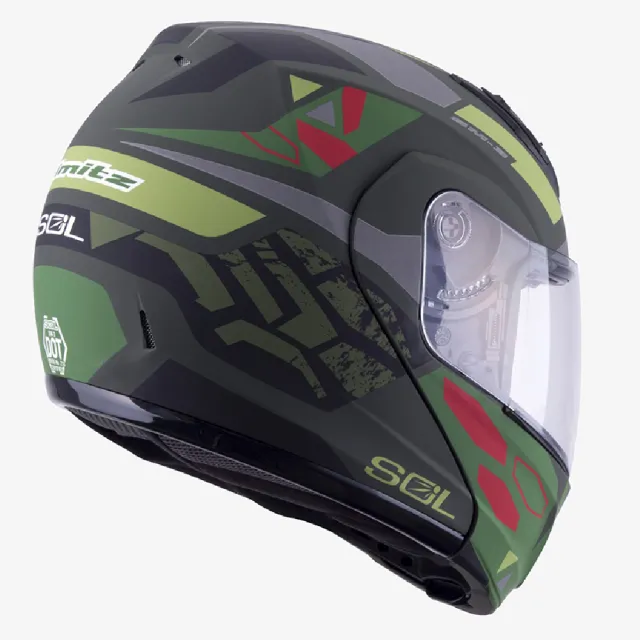 【SOL】SM-3 戰將 消光軍綠/草綠 可樂帽 全罩式 MD-04(可掀式安全帽│鏡片│內襯│輕量化)