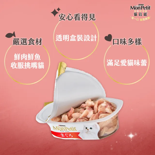【MonPetit 貓倍麗】珍選餐盒 57gx48入(貓副食 貓餐盒 貓濕糧)
