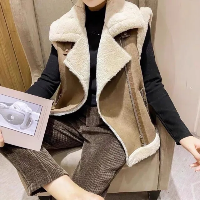 【Uicy】韓版寬鬆毛毛無袖背心外套 外套 防曬外套 女裝 上衣 J194