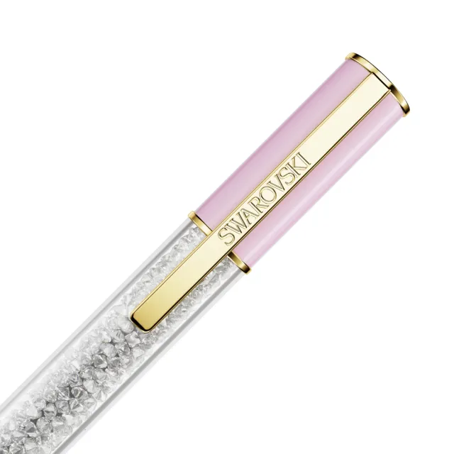 【SWAROVSKI 施華洛世奇】官方直營 Crystalline Lustre 圓珠筆 粉紅色 鍍金色 | 5693725