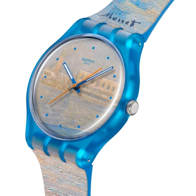 【SWATCH】MONET`S PALAZZO DUCALE 莫內《總督宮》/古根漢美術館聯名 SO29Z150 (41mm)