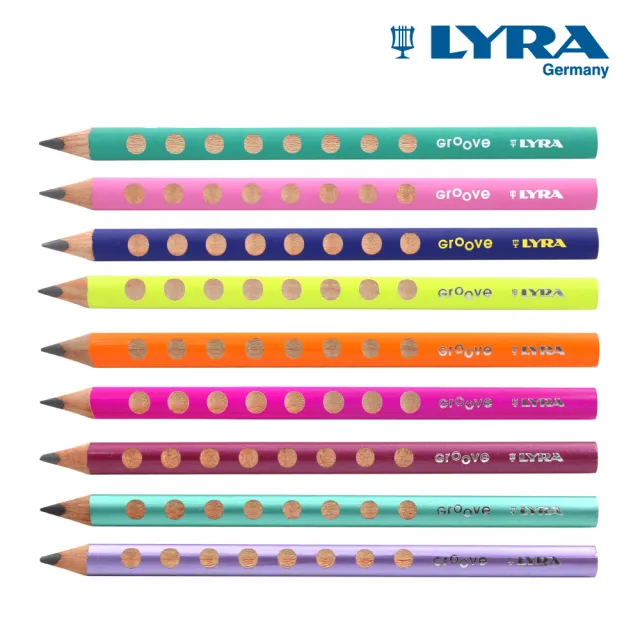【LYRA】三角洞洞鉛筆6入-多色可選(原廠正版 德國製 三角鉛筆 鉛筆 大三角鉛筆 洞洞筆 粗三角鉛筆)