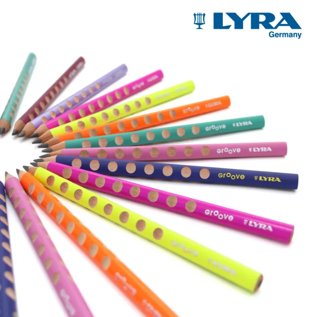 【LYRA】三角洞洞鉛筆6入-多色可選(原廠正版 德國製 三角鉛筆 鉛筆 大三角鉛筆 洞洞筆 粗三角鉛筆)