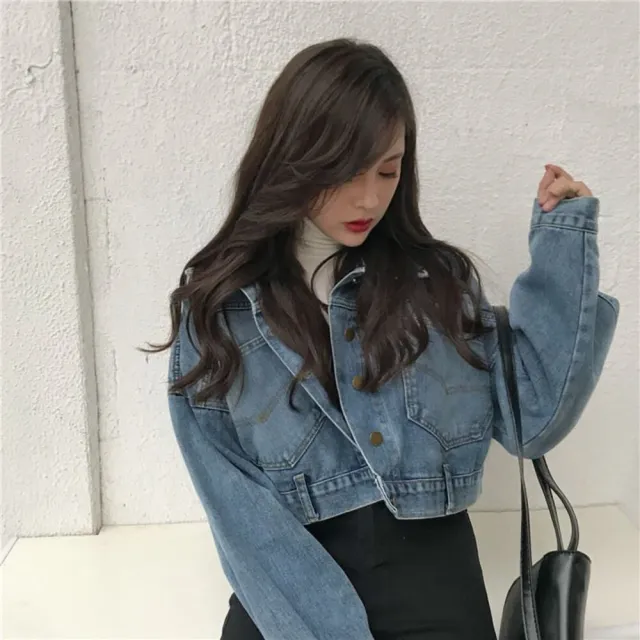 【Uicy】韓闆復古寬鬆蝙蝠袖短版牛仔外套 外套 防曬外套 女裝J92