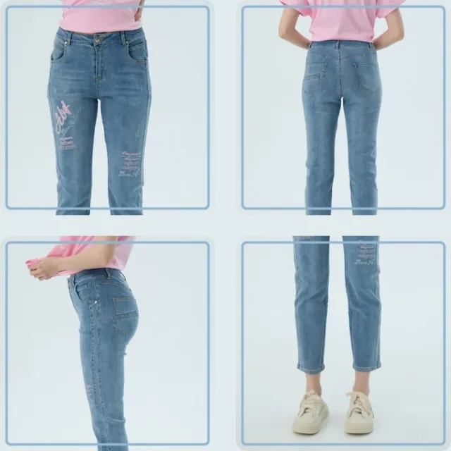 【Qiruo 奇若名品】春夏專櫃精品藍色牛仔褲2499C 牛仔褲