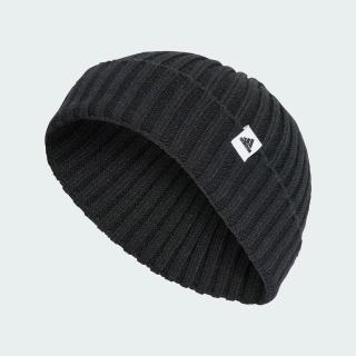 【adidas 愛迪達】Fisherman Beani 毛帽 黑 小圓帽 柔軟 保暖 反折(IB2656)