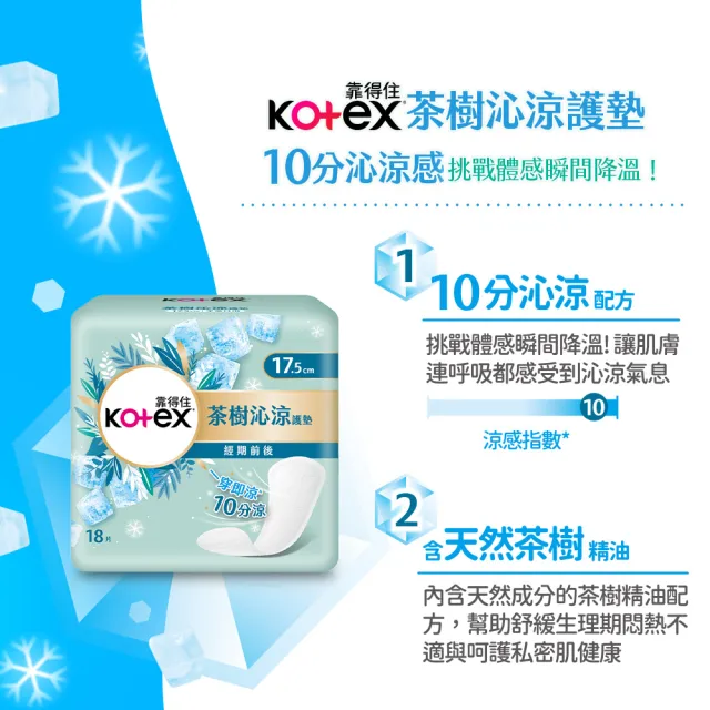【Kotex 靠得住】安全瞬吸/蘆薈透氧/茶樹舒涼/沁涼/草本抑菌/木質香 箱購任選(靠得住護墊任選 草本 涼感棉)