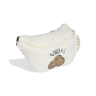 【adidas 愛迪達】Waistbag 腰包 米 毛絨 聯名款 輕便小包(II3397)