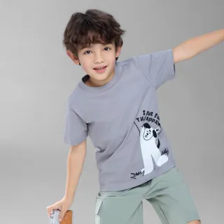 【GIORDANO 佐丹奴】童裝手繪小狗插畫印花純棉T恤(多色任選)