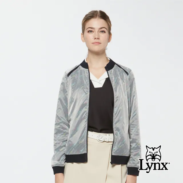 【Lynx Golf】女款防風透氣吸濕排汗雙層立領外套/夾克(二色)