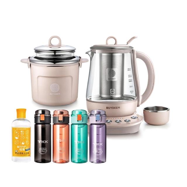 【BUYDEEM 北鼎】頂級多功能烹煮壺 燉煮壺 快煮壺 1500ml-粉漾壺 K2691-公司貨(+TKK辛格水壺450ml+去污粉)