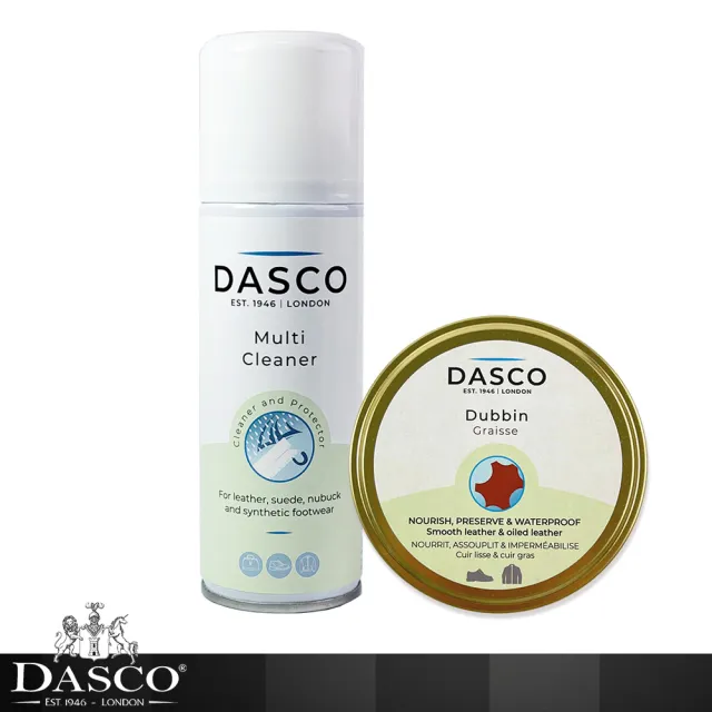【DASCO 伯爵】皮鞋清潔保養組 4006+3333(皮鞋保養 皮革保養 皮革保養油 鞋油 皮革油 皮革清潔 鞋子清潔)