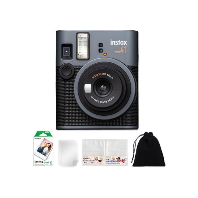 【FUJIFILM 富士】instax mini 41 拍立得相機 原廠公司貨(10張底片束口袋相冊超值組合)
