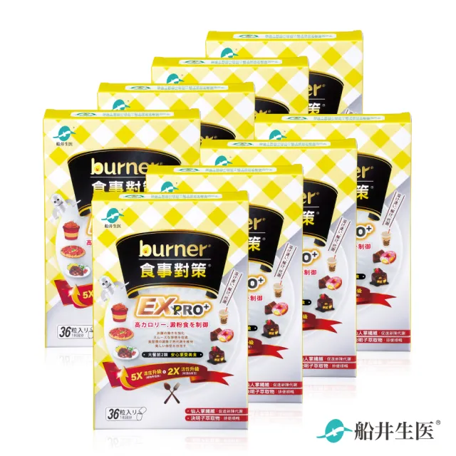 【funcare 船井生醫】倍熱 食事對策EX PRO+8盒(共288顆 禾浩辰愛用推薦)