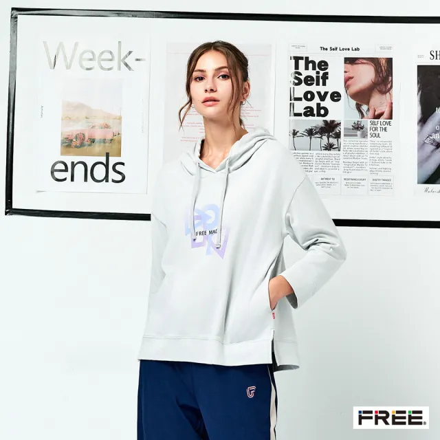 【FREE】MADE.純棉側開衩口袋連帽衫(3色)