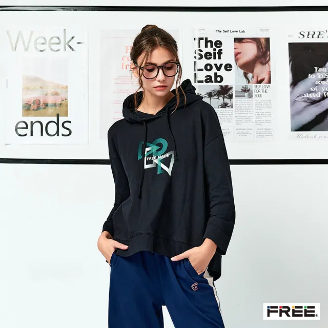 【FREE】MADE.純棉側開衩口袋連帽衫(3色)