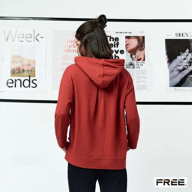 【FREE】MADE.純棉側開衩口袋連帽衫(3色)