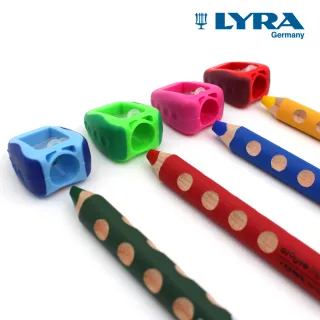【LYRA】胖胖三角洞洞蠟筆專用削筆器-單入(削鉛筆 削鉛筆機 削鉛筆器)