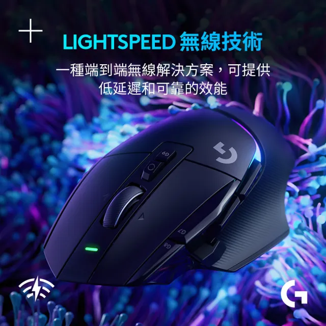 【Logitech G】G502 X PLUS 炫光高效能無線電競滑鼠(皓月白)