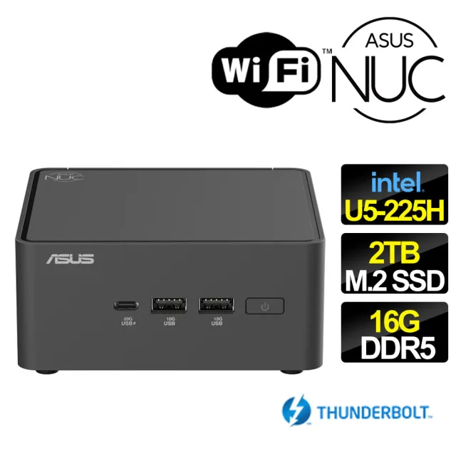 【ASUS 華碩】NUC U5十四核{莓果物語} 迷你電腦(U5-225H/16G/2TB M.2)