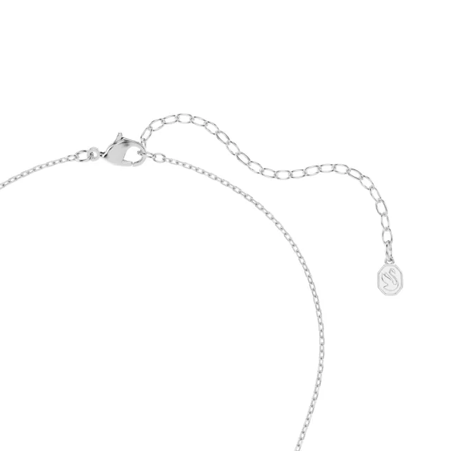 【SWAROVSKI 施華洛世奇】官方直營 Symbolica 馬蹄鐵水晶珍珠鏈墜 圓形切割 密鑲 鍍白金色 | 5736247