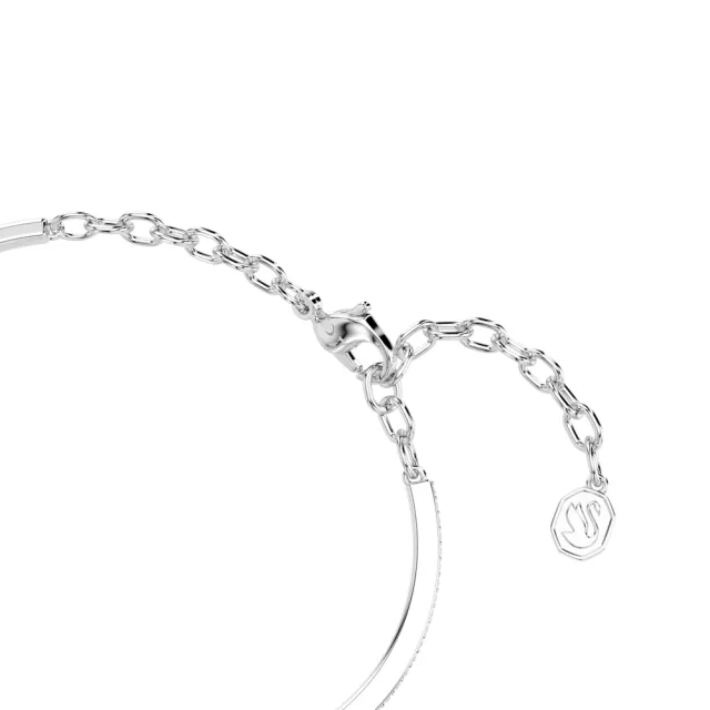 【SWAROVSKI 施華洛世奇】官方直營 Symbolica 馬蹄鐵手鏈 密鑲 白色 鍍白金色 | 5746220