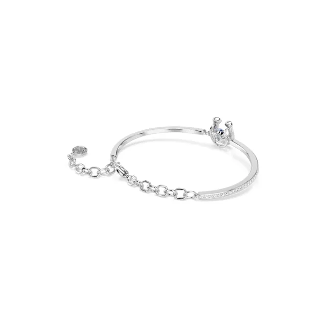 【SWAROVSKI 施華洛世奇】官方直營 Symbolica 馬蹄鐵 藍色手鐲 圓形切割 密鑲 鍍白金色 | 5736983