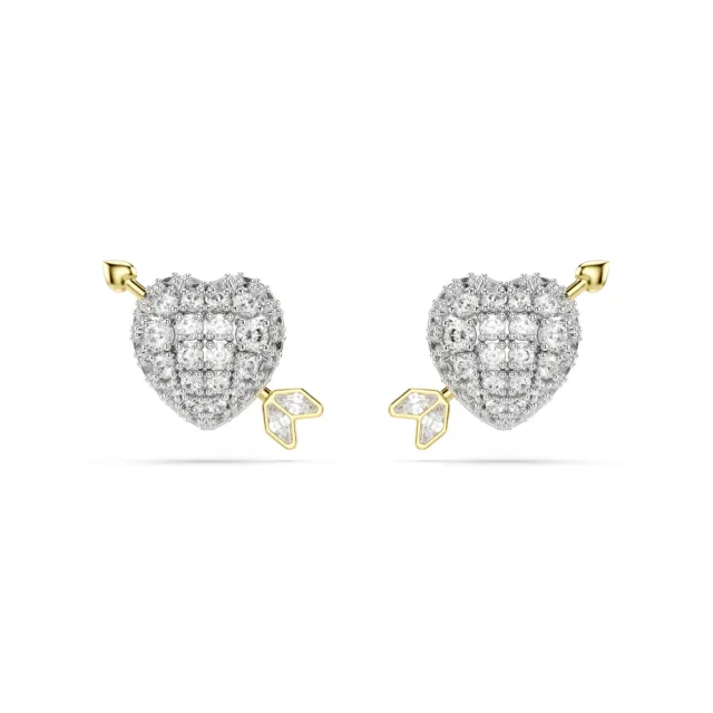 【SWAROVSKI 施華洛世奇】官方直營 Idyllia 愛心與箭頭耳釘 愛神系列 | 5737298 (情人節禮物)