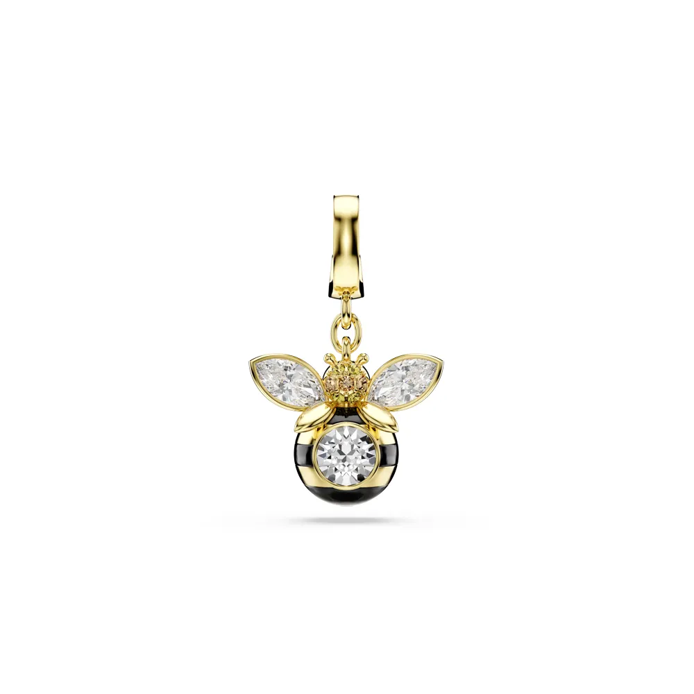 【SWAROVSKI 施華洛世奇】官方直營 Idyllia Charm 蜜蜂混合式切割 漸層色  鍍金色色調 | 5743132