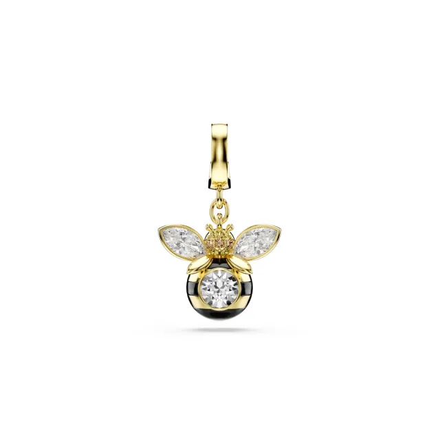 【SWAROVSKI 施華洛世奇】官方直營 Idyllia Charm 蜜蜂混合式切割 漸層色  鍍金色色調 | 5743132