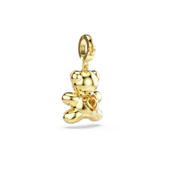 【SWAROVSKI 施華洛世奇】官方直營 Idyllia Charm 泰迪熊 混合式切割  鍍金色色調 | 5743147
