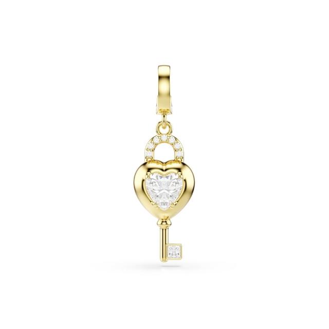 【SWAROVSKI 施華洛世奇】官方直營 Idyllia Charm 心與鑰匙 混合式切割  愛神系列 | 5742959 (情人節禮物)