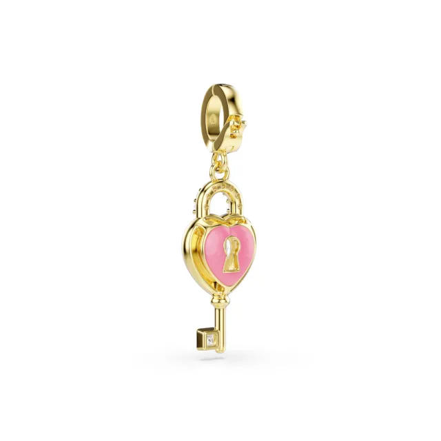 【SWAROVSKI 施華洛世奇】官方直營 Idyllia Charm 心與鑰匙 混合式切割  愛神系列 | 5742959 (情人節禮物)