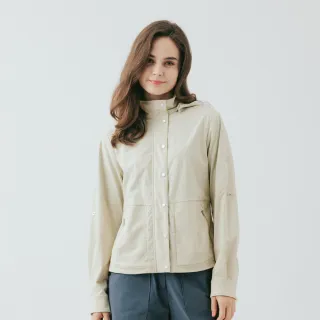 【TRAVELER 旅行者】女款彈性吸排抗UV可捲收袖外套｜261TR206