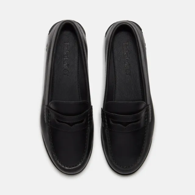 【Timberland】女款黑色經典帆船便鞋(A5MXNW02)