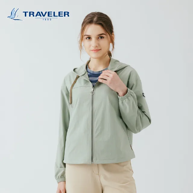 【TRAVELER 旅行者】女款涼感彈性防潑水抗UV外套(帽馬尾結構)｜261TR209