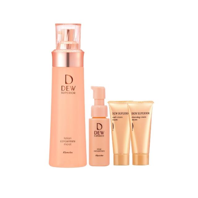 Kanebo佳麗寶 DEWS潤活精純露 福袋三選一，日本專櫃公司貨，適用於臉部與眼部，適合各種膚質。包含潤活輕巧5件組、提拉麵膜、保濕緻潤洗顏卸妝組，提供多重保養選擇，輕盈滋潤，提升肌膚水潤度與彈性。