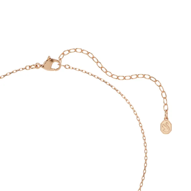 【SWAROVSKI 施華洛世奇】官方直營 Connexus 鏈墜 粉紅色 鍍玫瑰金色調 | 5741332 (情人節禮物)