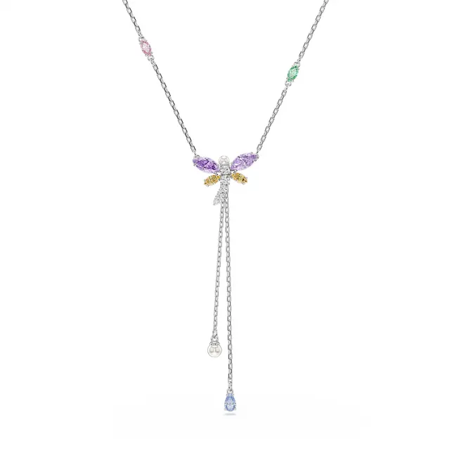 【SWAROVSKI 施華洛世奇】官方直營 Ariana Grande x Swarovski 蜻蜓Y形項鏈 漸層色 混合式切割 |5749183