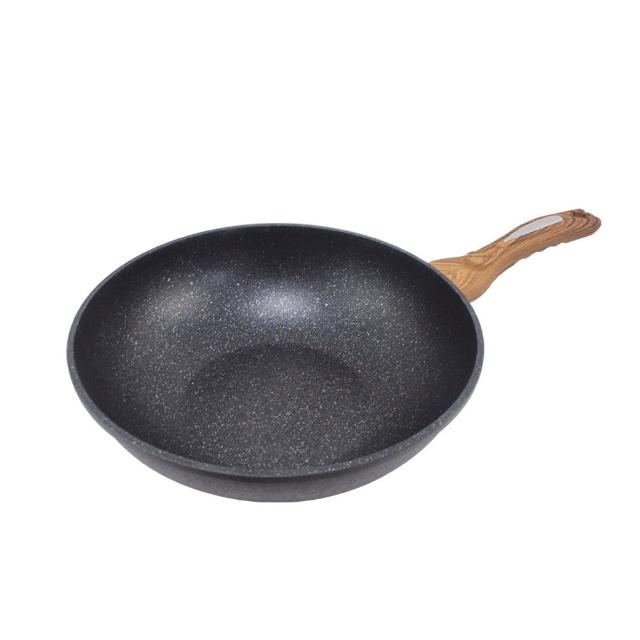 【SILWA 西華】麥飯石不沾炒鍋30cm-無蓋(電磁爐適用)