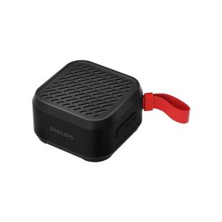 【Philips 飛利浦】小黑方 迷你防水藍芽喇叭（ TAS1000B ）