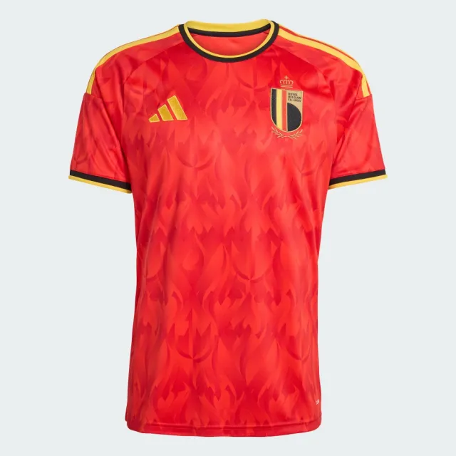 【adidas 愛迪達】世界盃 比利時 主場球迷版 短袖球衣  吸濕排汗 男 JM8381