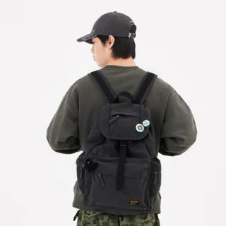 【Mark Gonzales】水洗仿舊 VINTAGE 後背包 - 炭灰色