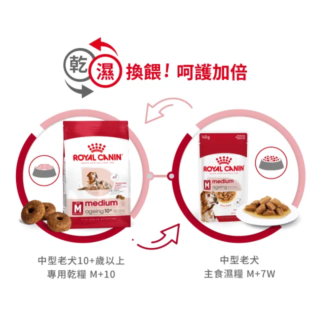 【ROYAL 法國皇家】中型老犬10+歲 M+10 3KGX2(狗乾糧 狗飼料)