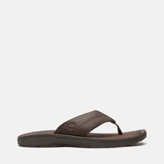 【Timberland】男款深棕色Timberland Originals皮革拖鞋(A2R4EEWI)
