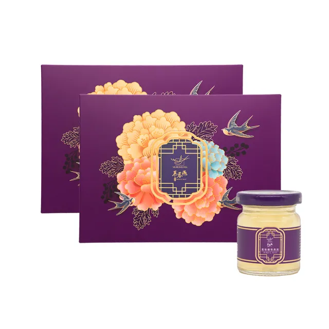【MURONGYAN 慕蓉燕】巢聖燉梨燕窩6入禮盒x2盒組(60g/瓶/禮盒/附提袋/威品嚴選)